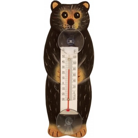 SONGBIRD ESSENTIALS Brown Bear Small Window Thermometer SE2174001